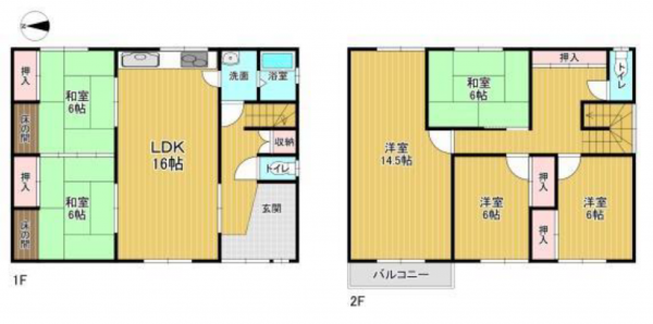 京都市伏見区深草藪之内町、収益物件/住宅の間取り画像です