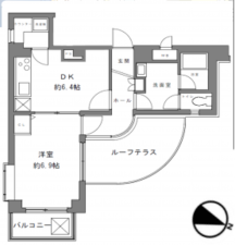 京都市伏見区向島本丸町、収益物件/マンションの間取り画像です