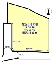 京都市伏見区深草石峰寺山町、土地の間取り画像です