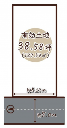京都市伏見区深草大亀谷万帖敷町、土地の間取り画像です