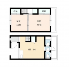 京都市伏見区深草中ノ郷山町、収益物件/住宅の間取り画像です
