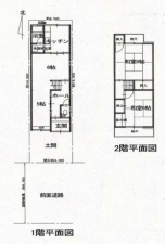 京都市南区吉祥院石原町、収益物件/住宅の間取り画像です