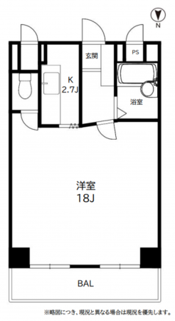 京都市伏見区東浜南町、収益物件/マンションの間取り画像です