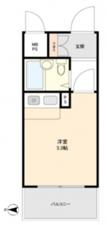 京都市伏見区深草飯食町、収益物件/マンションの間取り画像です