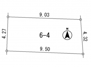 京都市南区東九条東岩本町、土地の間取り画像です