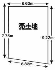 京都市伏見区向島二ノ丸町、土地の間取り画像です