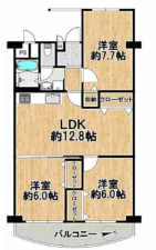 京都市伏見区深草出羽屋敷町、マンションの間取り画像です