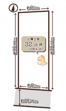 京都市伏見区深草大亀谷万帖敷町、土地の間取り画像です