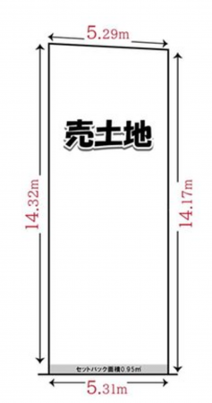 京都市伏見区深草フチ町、土地の間取り画像です