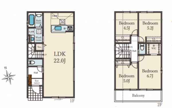 京都市伏見区桃山紅雪町、新築一戸建ての間取り画像です