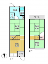 京都市伏見区深草出羽屋敷町、中古一戸建ての間取り画像です