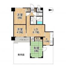 京都市伏見区日野西風呂町、マンションの間取り画像です