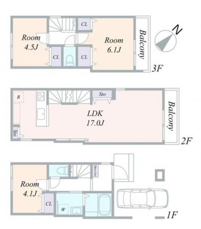 京都市南区吉祥院西ノ庄西浦町、新築一戸建ての間取り画像です