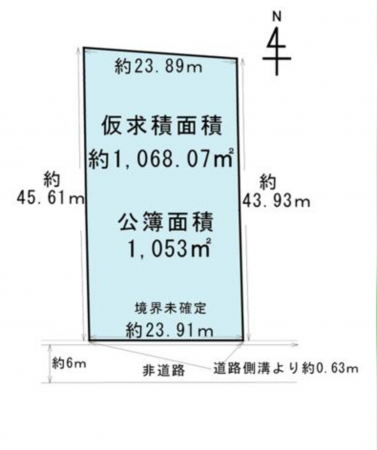 京都市南区久世大薮町、土地の間取り画像です
