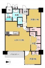 京都市伏見区景勝町、マンションの間取り画像です