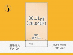 京都市伏見区淀木津町、土地の間取り画像です