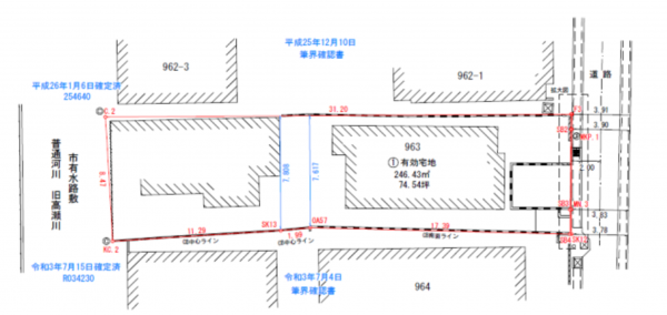 京都市伏見区西大文字町、土地の間取り画像です