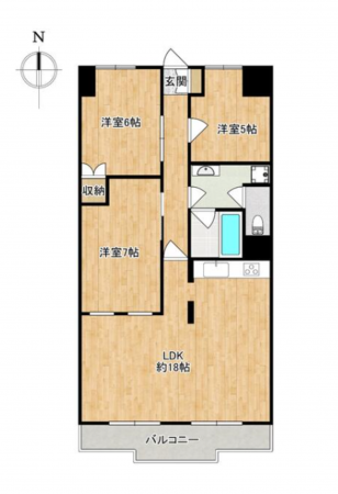 京都市南区久世上久世町、収益物件/マンションの間取り画像です