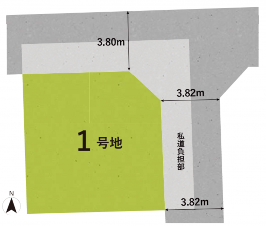 京都市伏見区向島立河原町、土地の間取り画像です
