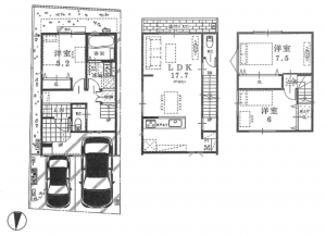 京都市伏見区桃山町弾正島、新築一戸建ての間取り画像です