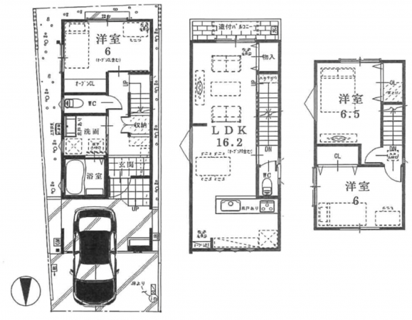 京都市伏見区桃山町弾正島、新築一戸建ての間取り画像です