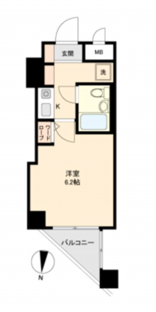 京都市伏見区向島本丸町、収益物件/マンションの間取り画像です