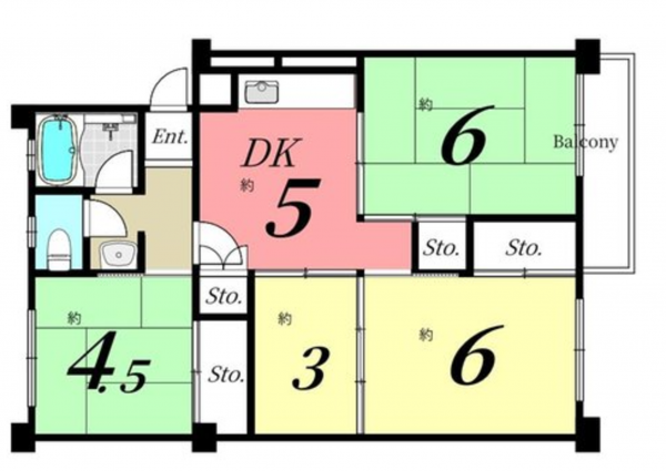 京都市南区吉祥院石原南町、マンションの間取り画像です