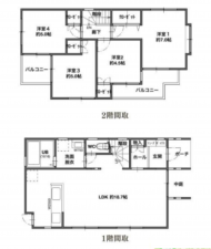 京都市伏見区久我東町、中古一戸建ての間取り画像です