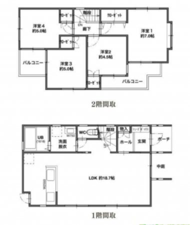京都市伏見区久我東町、中古一戸建ての間取り画像です