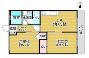 京都市伏見区桃山筒井伊賀東町、マンションの間取り画像です