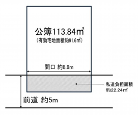 京都市伏見区向島二ノ丸町、土地の間取り画像です