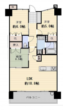 京都市伏見区横大路三栖山城屋敷町、マンションの間取り画像です