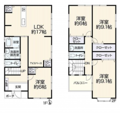 京都市南区吉祥院這登東町、中古一戸建ての間取り画像です