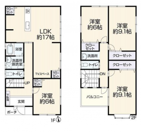京都市南区吉祥院這登東町、中古一戸建ての間取り画像です