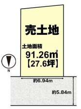 京都市南区久世大薮町、土地の間取り画像です