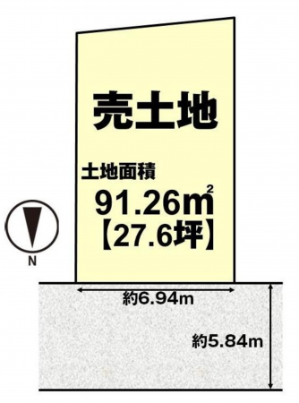 京都市南区久世大薮町、土地の間取り画像です