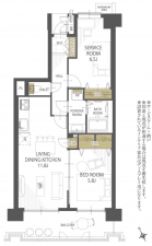 朝霞市三原、マンションの間取り画像です