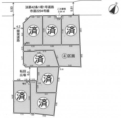朝霞市田島、土地の間取り画像です