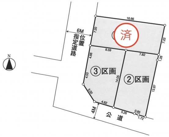 朝霞市根岸台、土地の間取り画像です