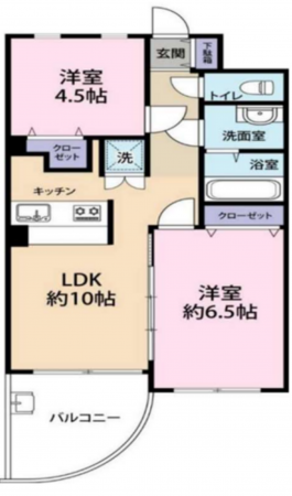 朝霞市浜崎、マンションの間取り画像です