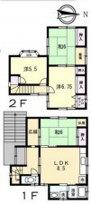 朝霞市幸町、中古一戸建ての間取り画像です
