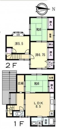 朝霞市幸町、中古一戸建ての間取り画像です