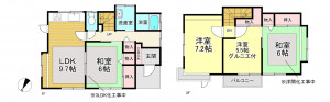 朝霞市宮戸、中古一戸建ての間取り画像です
