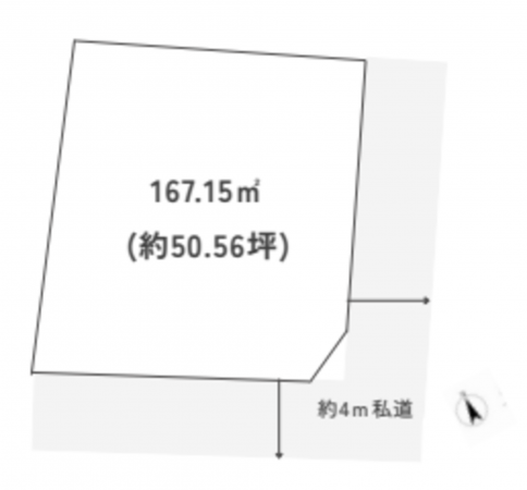 朝霞市岡、土地の間取り画像です