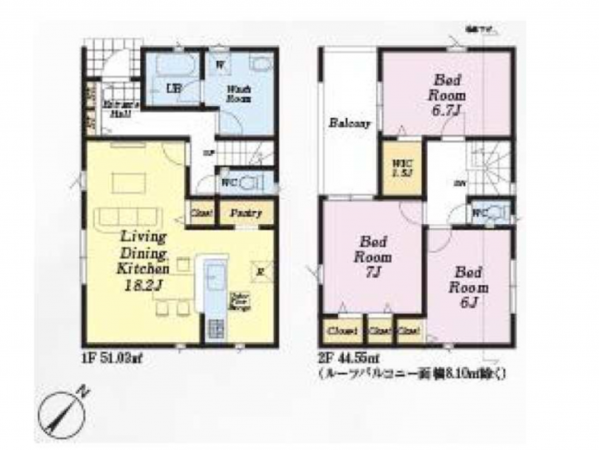 朝霞市宮戸、新築一戸建ての間取り画像です