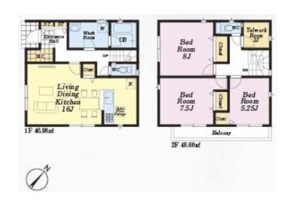 朝霞市宮戸、新築一戸建ての間取り画像です