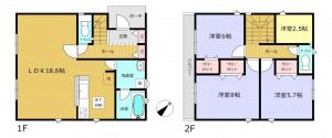 朝霞市宮戸、新築一戸建ての間取り画像です