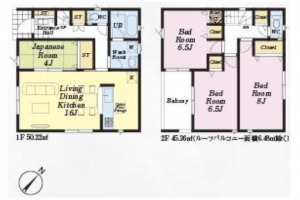 朝霞市宮戸、新築一戸建ての間取り画像です