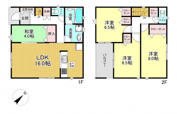 朝霞市宮戸、新築一戸建ての間取り画像です