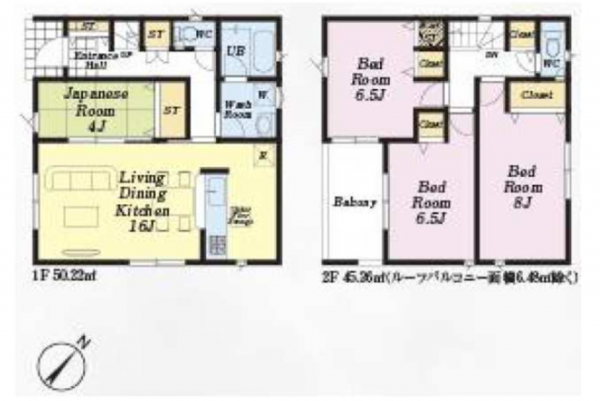 朝霞市宮戸、新築一戸建ての間取り画像です
